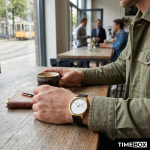 Часовник за мъже Esprit Collection Analog ES1G056L0025. Верижка естествена кожа в черен цвят. Кварцов механизъм. Водозащита 3 АТМ (водни пръски).