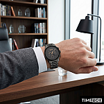Часовник за мъже Hugo Boss 1513814 Peak Chronograph. Верижка метална в черен цвят. Кварцов механизъм. Водозащита 3 АТМ (водни пръски).