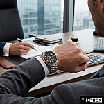 Часовник за мъже Hugo Boss 1513908 Admiral Chronograph. Верижка метална в златист цвят. Кварцов механизъм. Водозащита 10 АТМ (плуване).