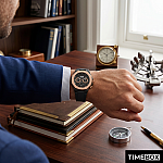 Часовник за мъже Hugo Boss 1514089 Taper. Верижка естествена кожа в черен цвят. Кварцов механизъм. Водозащита 5 АТМ (душ).