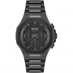 Часовник за мъже Hugo Boss 1514088 Taper. Верижка метална в черен цвят. Кварцов механизъм. Водозащита 5 АТМ (душ).