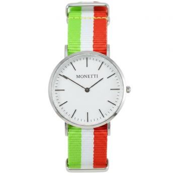 Monetti Timeless 316L Wristwatch with Three NATO Bracelets