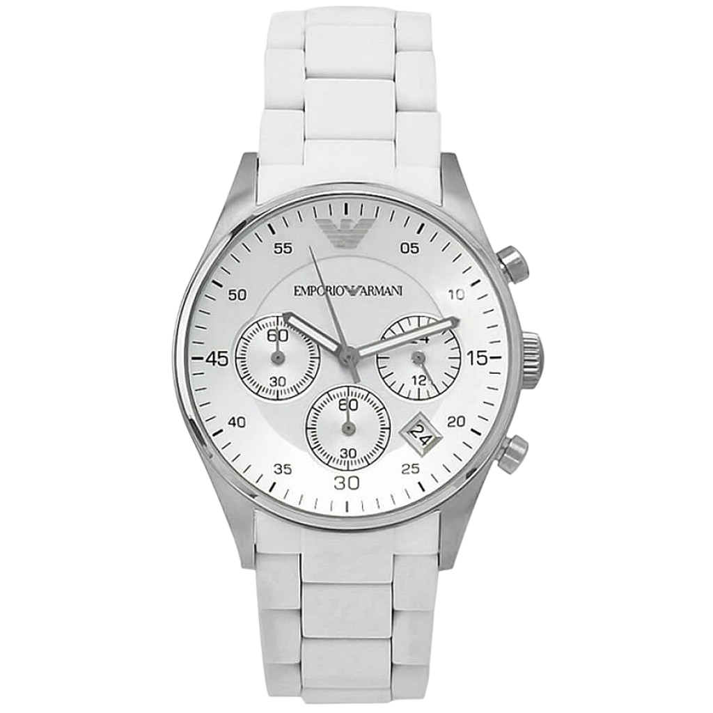 Emporio Armani AR5867 Sportivo Chronograph | Бял часовник за жени