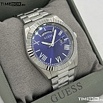Часовник за мъже Guess GW0265G7 Connoisseur. Верижка метална в сребрист цвят. Кварцов механизъм. Водозащита 5 АТМ (душ).