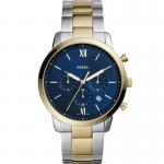 Ръчен часовник Fossil Neutra Chrono FS5706 Часовник за мъже Fossil Neutra Chrono FS5706. Верижка метална в златист цвят. Кварцов механизъм. Водозащита 5 АТМ (душ).