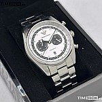 Часовник за мъже Emporio Armani Racer AR11636. Верижка метална в сребрист цвят. Кварцов механизъм. Водозащита 5 АТМ (душ).