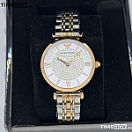 Часовник за жени Emporio Armani AR1926 Gianni T-Bar. Верижка метална в златист цвят. Кварцов механизъм. Водозащита 3 АТМ (водни пръски).