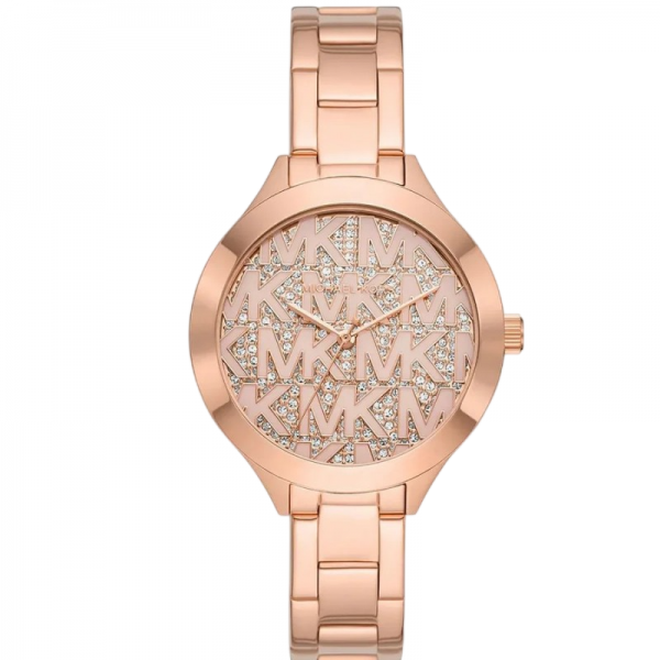 Часовник за жени Michael Kors MK4658 Slim Runway. Верижка метална в златист цвят. Кварцов механизъм. Водозащита 5 АТМ (душ).
