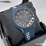 Часовник за мъже Hugo Boss 1514061 Velocity Chronograph. Верижка силиконова в син цвят. Кварцов механизъм. Водозащита 5 АТМ (душ).