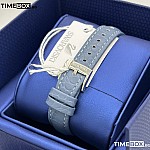 Часовник за жени Swarovski Octea Lux 5580600. Верижка естествена кожа в син цвят. Кварцов механизъм. Водозащита 5 АТМ (душ).