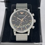 Часовник за мъже Emporio Armani AR11429 Luigi. Верижка метална в сребрист цвят. Кварцов механизъм. Водозащита 5 АТМ (душ).