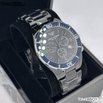 Часовник за мъже Emporio Armani AR1429 Ceramica Leo Chronograph. Верижка керамика в черен цвят. Кварцов механизъм. Водозащита 5 АТМ (душ).