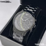 Часовник за мъже Emporio Armani AR11349 Giovanni Black. Верижка метална в черен цвят. Кварцов механизъм. Водозащита 5 АТМ (душ).