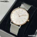 Часовник за жени Armani Exchange Lola AX5537. Верижка метална в сребрист цвят. Кварцов механизъм. Водозащита 5 АТМ (душ).