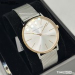 Часовник за жени Armani Exchange Lola AX5537. Верижка метална в сребрист цвят. Кварцов механизъм. Водозащита 5 АТМ (душ).