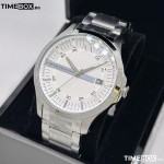 Часовник за мъже Armani Exchange AX2177 Hampton. Верижка метална в сребрист цвят. Кварцов механизъм. Водозащита 5 АТМ (душ).