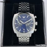 Часовник за мъже Emporio Armani AR11688 Carlo. Верижка метална в сребрист цвят. Кварцов механизъм. Водозащита 5 АТМ (душ).