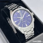 Часовник за мъже Emporio Armani AR11541 Claudio Chronograph. Верижка метална в сребрист цвят. Кварцов механизъм. Водозащита 5 АТМ (душ).