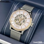 Часовник за мъже Maserati Epoca Skeleton R8823118001. Верижка метална в сребрист цвят. Автоматичен механизъм. Водозащита 10 АТМ (плуване).