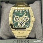 Часовник за мъже Guess GW0456G3 Phoenix. Верижка метална в златист цвят. Кварцов механизъм. Водозащита 5 АТМ (душ).