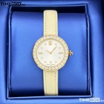 Часовник за жени Swarovski 5672968 Certa. Верижка естествена кожа в бежов цвят. Кварцов механизъм. Водозащита 5 АТМ (душ).