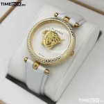 Часовник за жени Versace VCO040017 Palazzo Empire. Верижка естествена кожа в бял цвят. Кварцов механизъм. Водозащита 5 АТМ (душ).