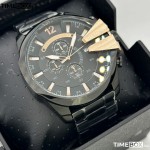 Часовник за мъже Diesel DZ4309 Mega Chief  Chronograph. Верижка метална в черен цвят. Кварцов механизъм. Водозащита 10 АТМ (плуване).
