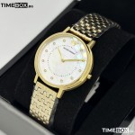 Часовник за жени Emporio Armani AR11007 Kappa Classic. Верижка метална в златист цвят. Кварцов механизъм. Водозащита 3 АТМ (водни пръски).