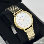 Часовник за жени Emporio Armani AR11007 Kappa Classic. Верижка метална в златист цвят. Кварцов механизъм. Водозащита 3 АТМ (водни пръски).