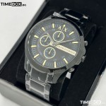 Часовник за мъже Armani Exchange AX2164 Hampton Chronograph. Верижка метална в черен цвят. Кварцов механизъм. Водозащита 5 АТМ (душ).