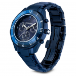 Swarovski 5715457 Dextera Часовник за жени Swarovski 5715457 Dextera. Верижка метална в син цвят. Кварцов механизъм. Водозащита 5 АТМ (душ).