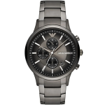 Часовник за мъже Emporio Armani AR11531 Renato Chronograph. Верижка метална в черен цвят. Кварцов механизъм. Водозащита 5 АТМ (душ).