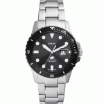 Часовник за мъже Fossil FS6032 Fossil Blue Dive. Верижка метална в сребрист цвят. Кварцов механизъм. Водозащита 10 АТМ (плуване).