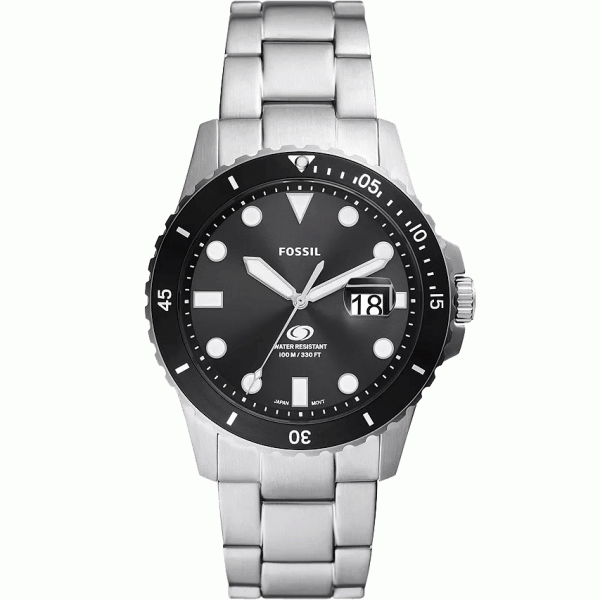 Часовник за мъже Fossil FS6032 Fossil Blue Dive. Верижка метална в сребрист цвят. Кварцов механизъм. Водозащита 10 АТМ (плуване).