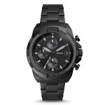 Fossil Bronson FS5853 Часовник за мъже Fossil Bronson FS5853. Верижка метална в черен цвят. Кварцов механизъм. Водозащита 5 АТМ (душ).