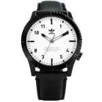 Часовник за мъже Adidas Cypher LX1 Z06005-00. Верижка естествена кожа в черен цвят. Кварцов механизъм. Водозащита 5 АТМ (душ).