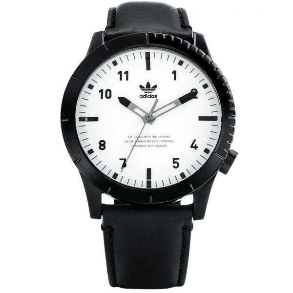 Часовник за мъже Adidas Cypher LX1 Z06005-00. Верижка естествена кожа в черен цвят. Кварцов механизъм. Водозащита 5 АТМ (душ).
