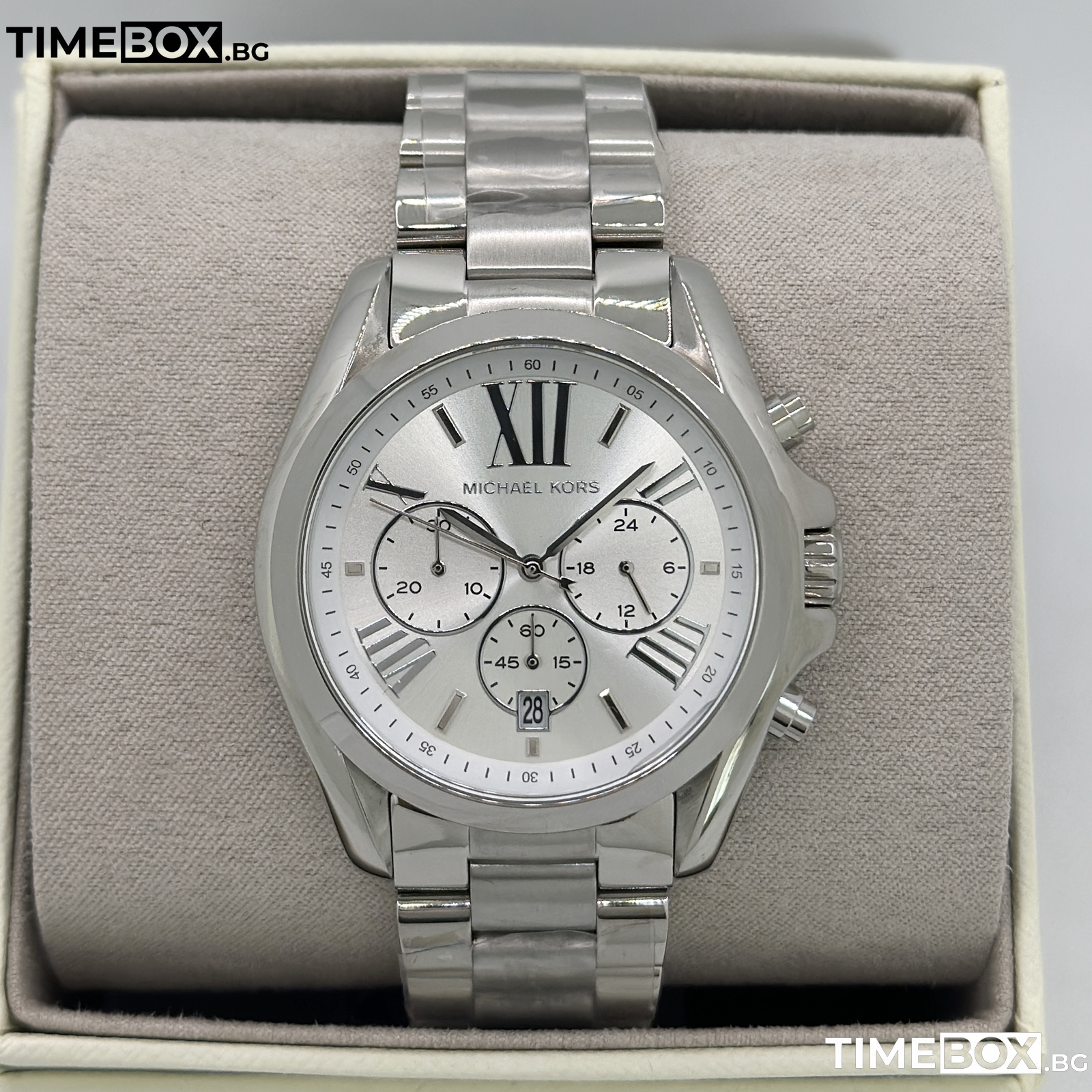 Michael Kors MK5535 Bradshaw Chronograph | Сребрист часовник за жени