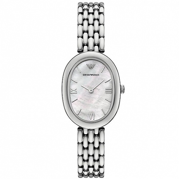 Emporio Armani AR11706 Ophelia Часовник за жени Emporio Armani AR11706 Ophelia. Верижка метална в сребрист цвят. Кварцов механизъм. Водозащита 3 АТМ (водни пръски).