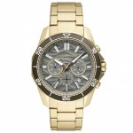 Часовник за мъже Armani Exchange AX1970 Spencer. Верижка метална в златист цвят. Кварцов механизъм. Водозащита 10 АТМ (плуване).