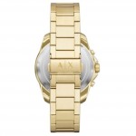 Часовник за мъже Armani Exchange AX1970 Spencer. Верижка метална в златист цвят. Кварцов механизъм. Водозащита 10 АТМ (плуване).