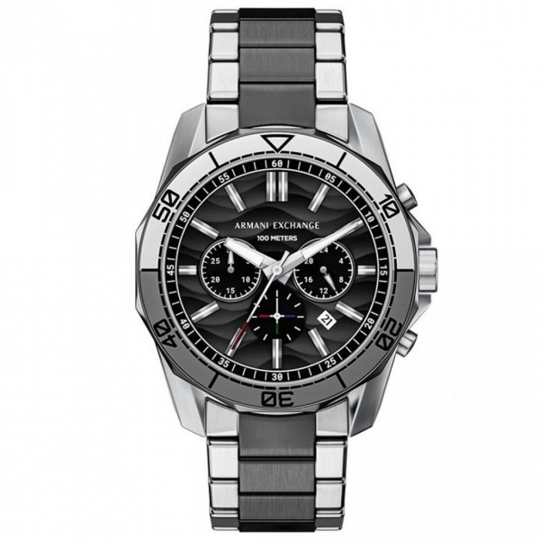 Armani Exchange AX1973 Spencer Часовник за мъже Armani Exchange AX1973 Spencer. Верижка метална в сив цвят. Кварцов механизъм. Водозащита 10 АТМ (плуване).