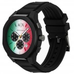 Часовник за мъже Armani Exchange AX4173 Sync. Верижка силиконова в черен цвят. Кварцов механизъм. Водозащита 5 АТМ (душ).