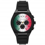 Часовник за мъже Armani Exchange AX4173 Sync. Верижка силиконова в черен цвят. Кварцов механизъм. Водозащита 5 АТМ (душ).