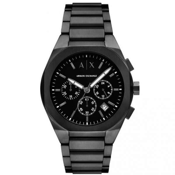 Armani Exchange AX4183 Rafael Часовник за мъже Armani Exchange AX4183 Rafael. Верижка метална в черен цвят. Кварцов механизъм. Водозащита 5 АТМ (душ).