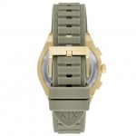 Armani Exchange AX4197 Sync Часовник за мъже Armani Exchange AX4197 Sync. Верижка силиконова в зелен цвят. Кварцов механизъм. Водозащита 5 АТМ (душ).