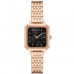 Часовник за жени Armani Exchange AX5729 Leila. Верижка метална в златист цвят. Кварцов механизъм. Водозащита 5 АТМ (душ).