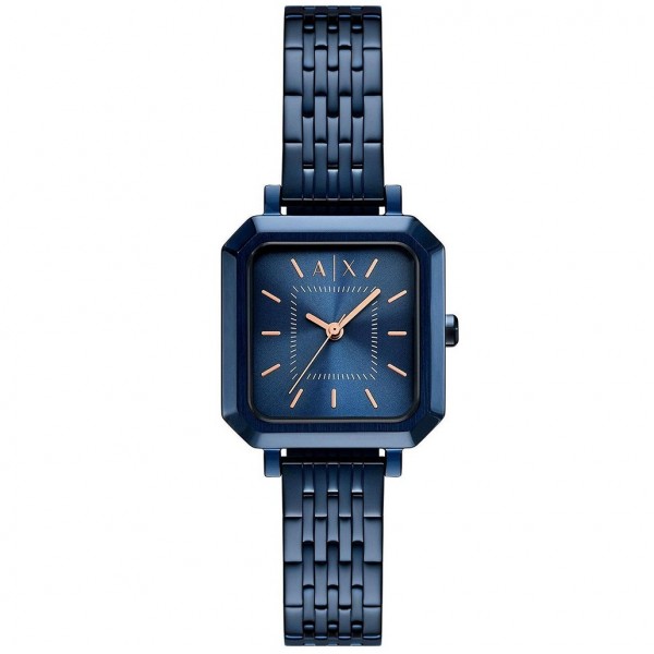 Armani Exchange AX5730 Leila Часовник за жени Armani Exchange AX5730 Leila. Верижка метална в син цвят. Кварцов механизъм. Водозащита 5 АТМ (душ).