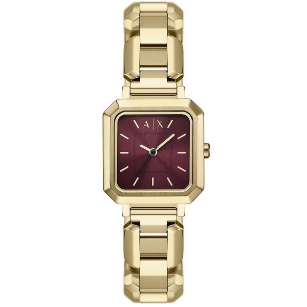 Armani Exchange AX5734 Leila Часовник за жени Armani Exchange AX5734 Leila. Верижка метална в златист цвят. Кварцов механизъм. Водозащита 5 АТМ (душ).