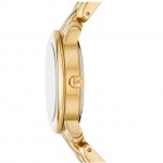 Michael Kors MK4923 Sage Часовник за жени Michael Kors MK4923 Sage. Верижка метална в златист цвят. Кварцов механизъм. Водозащита 5 АТМ (душ).